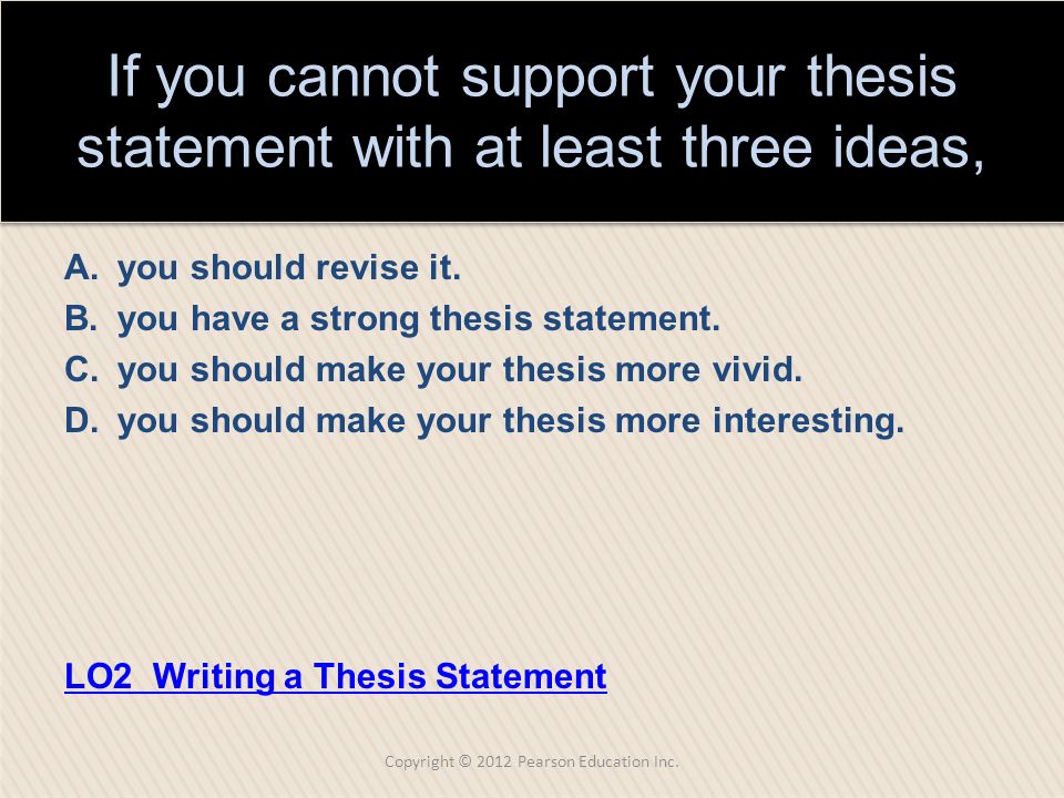 How to make a strong thesis statement