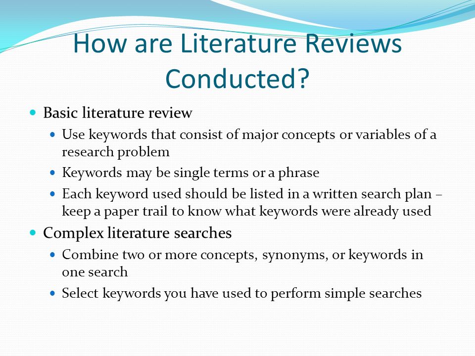 Systematic Literature Review Methodology
