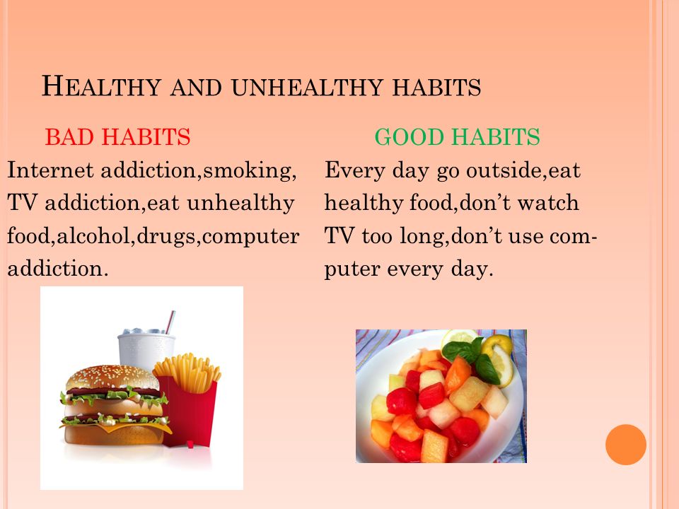 Resultado de imagen de unhealthy habits