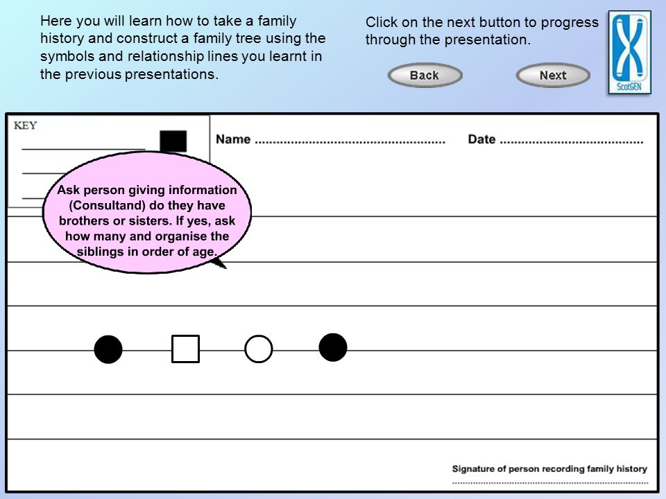 construct a family tree