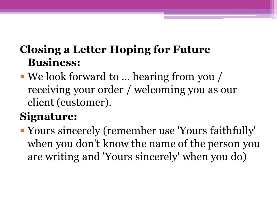 contents of a cover letters