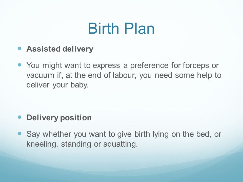 birth plan help