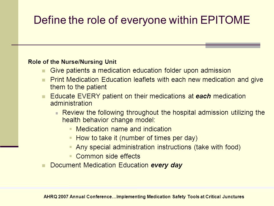 Enhanced Patient Safety Intervention To Optimize Medication 14 Ahrq
