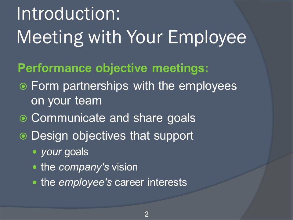 employee objective