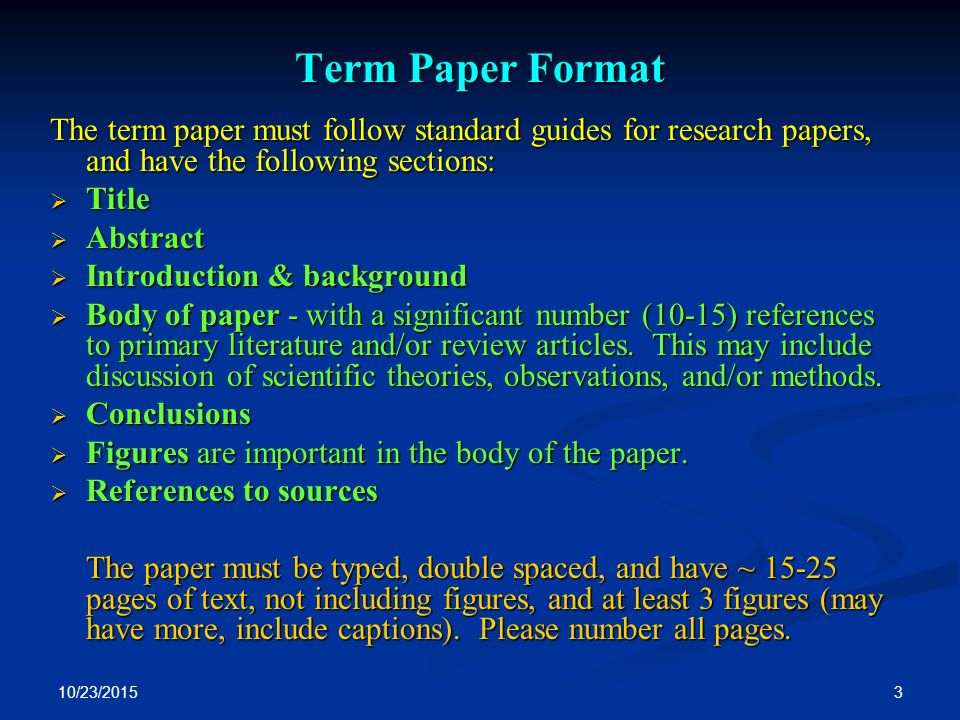 Body Of Research Paper