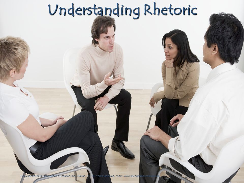 Rhetorical Analysis Understanding Rhetoric Copyright © 2008 Laying the Foundation, Inc., Dallas, TX.