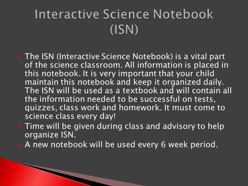  The ISN (Interactive Science Notebook) is a vital part of the science classroom.