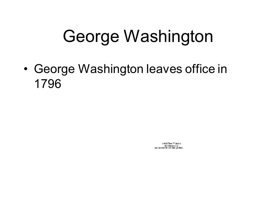 George Washington George Washington leaves office in 1796