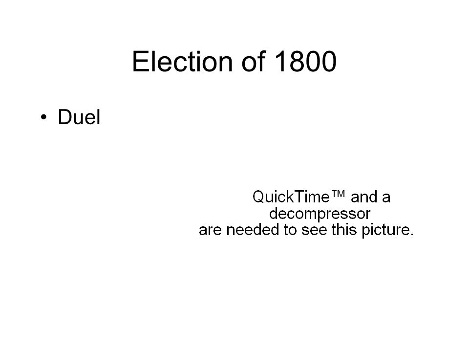 Election of 1800 Duel