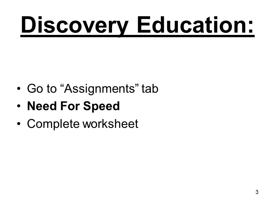Assignments Discovery Ed