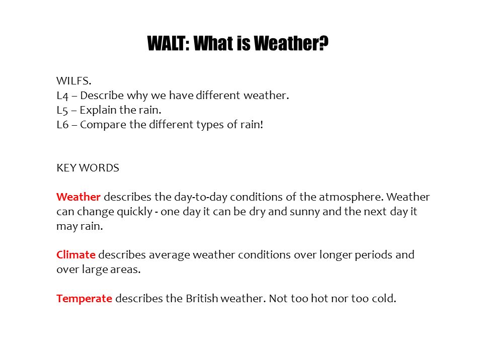words that describe weather