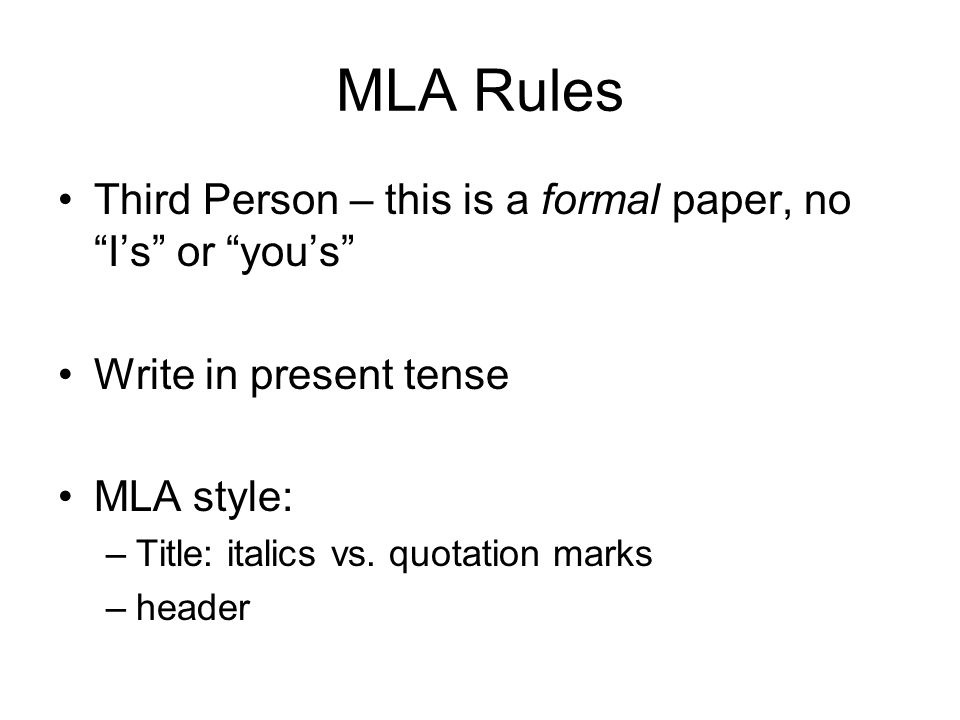 Essay In Third Person