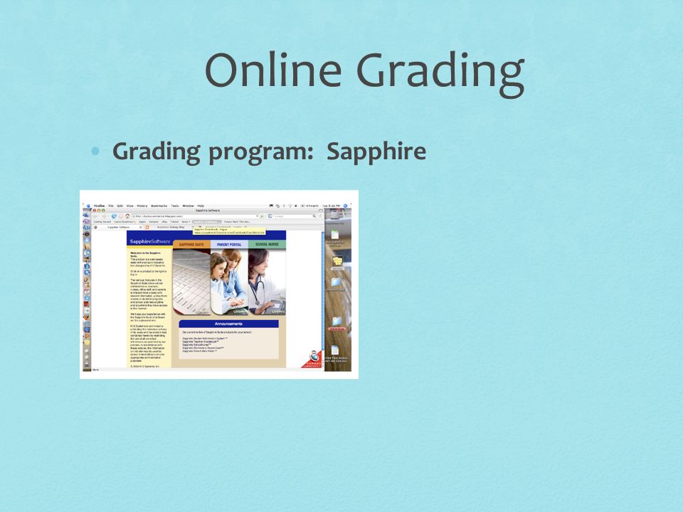 Online Grading Grading program: Sapphire