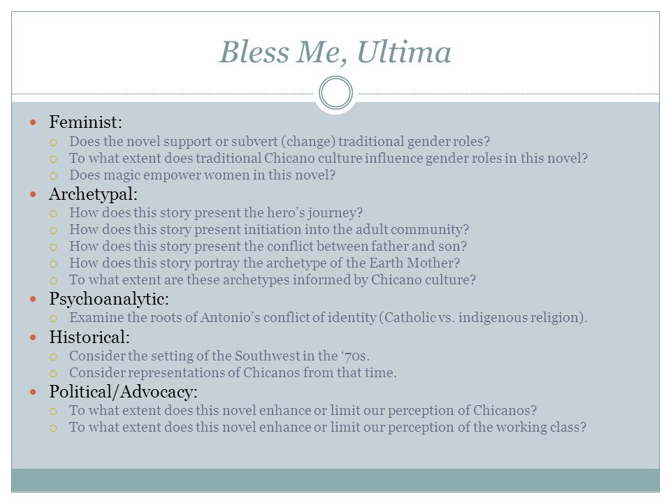 Bless Me Ultima Essays