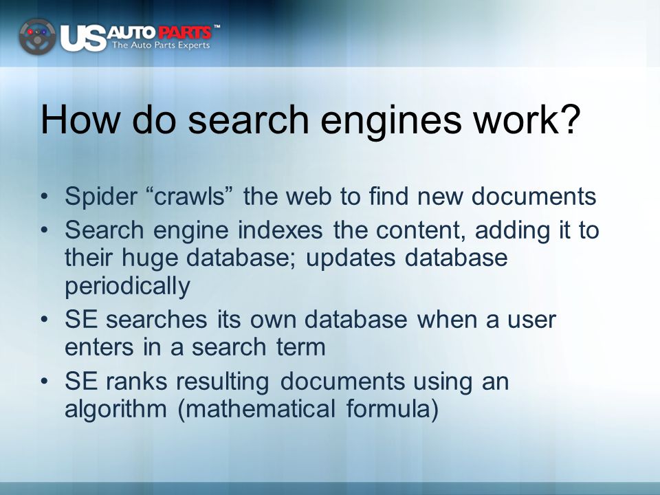 How do search engines work.
