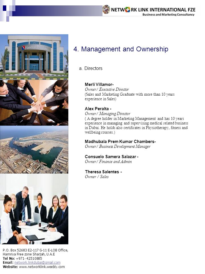 4. Management and Ownership a.