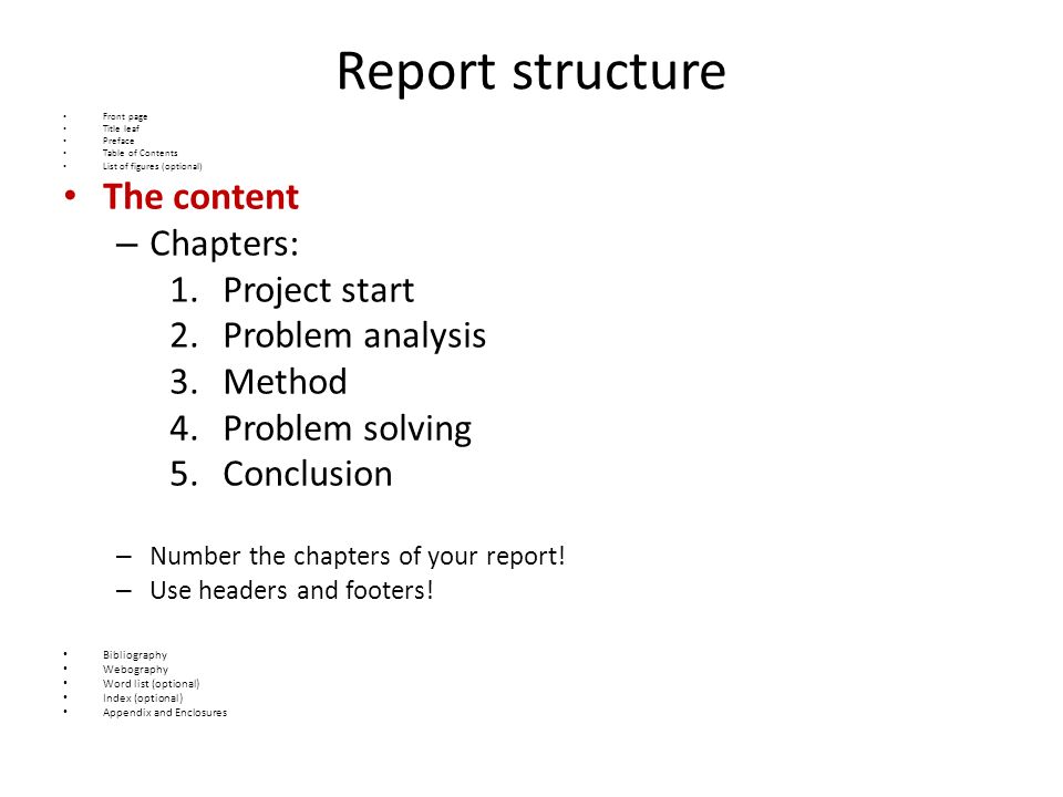 front page format for project report