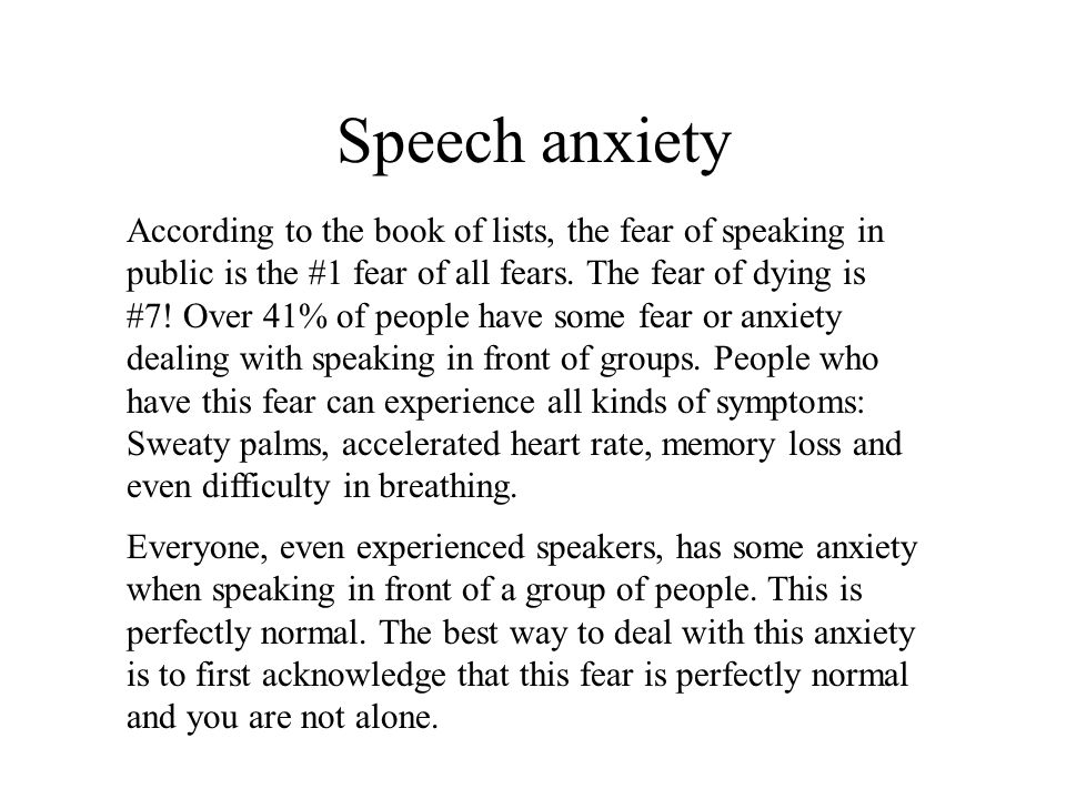 speech anxiety speech anxiety