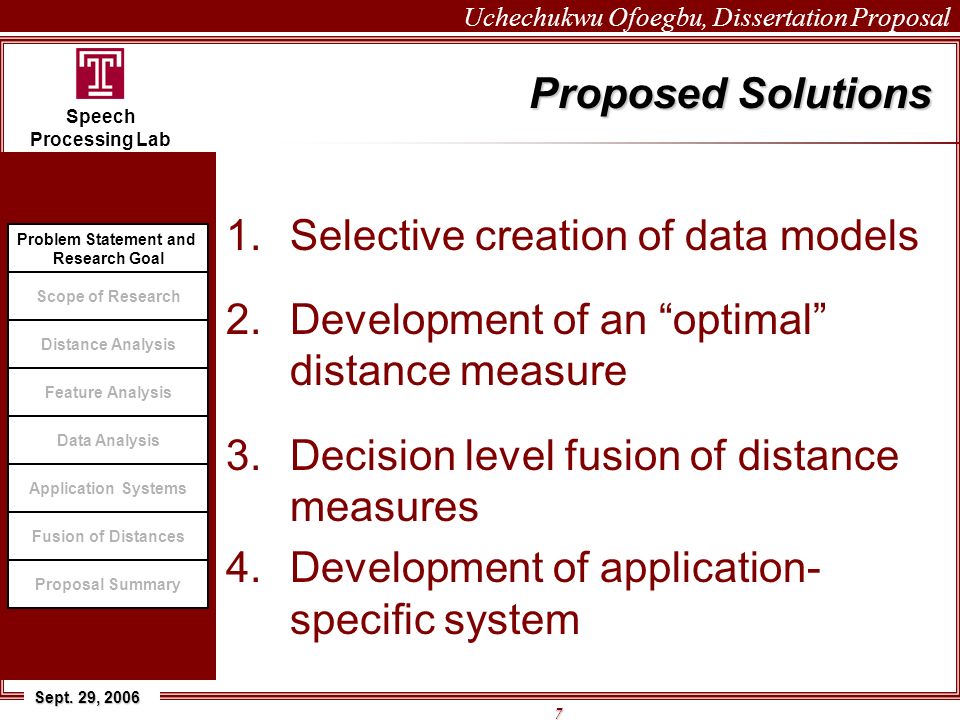 Dissertation Proposal Statement Of The Problem