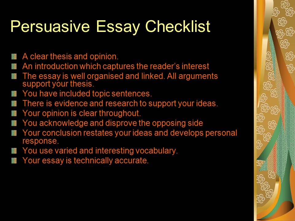 How To Do A Persuasive Essay