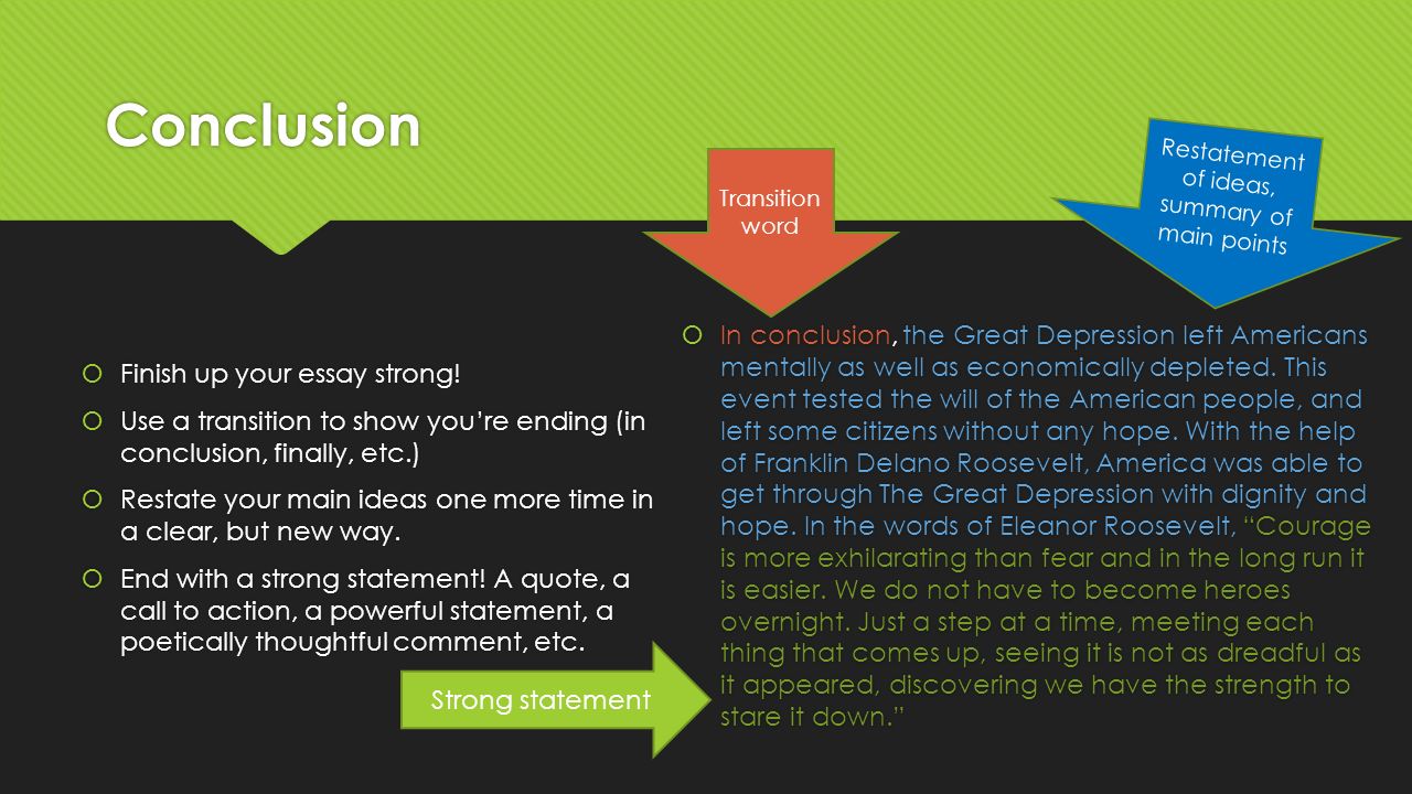 In The Heat Of The Night Essay Strong Ways To End An Essay All The Conclusion Needs Is Three Or Four Strong Sentences Religion And Politics Essay also Wharton Essay Strong Ways To End An Essay Homework Academic Service Gre Argument Essay Sample