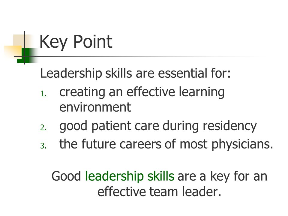good team leader skills