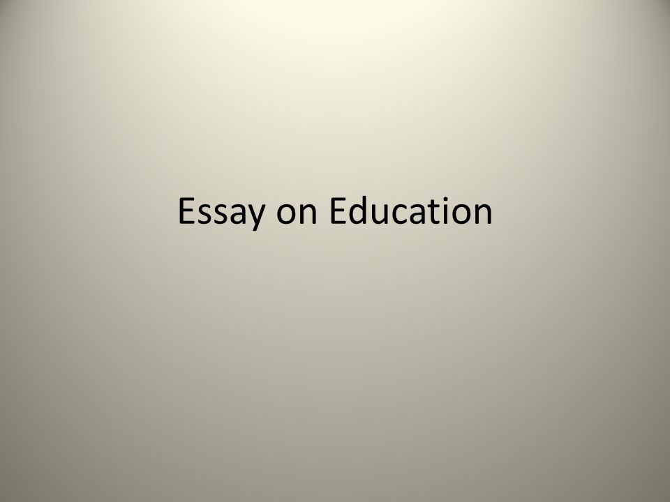 Argumentative essay education
