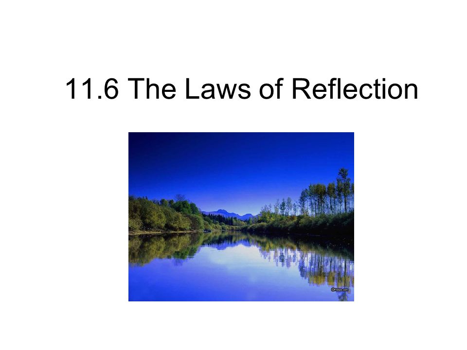 11.6 The Laws of Reflection
