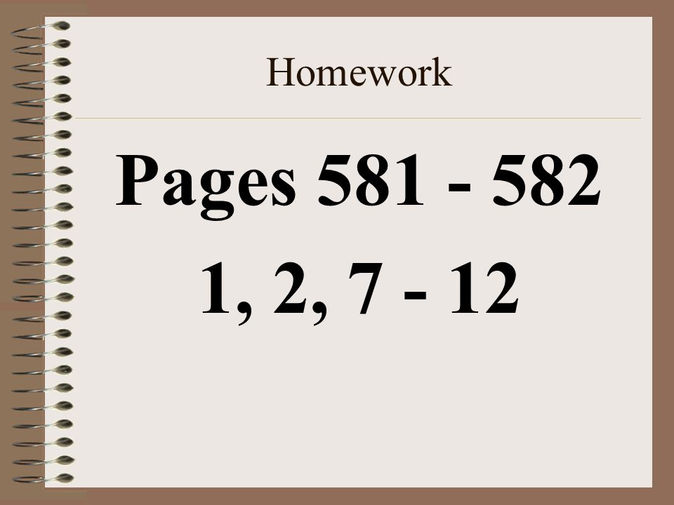 Homework Pages , 2,