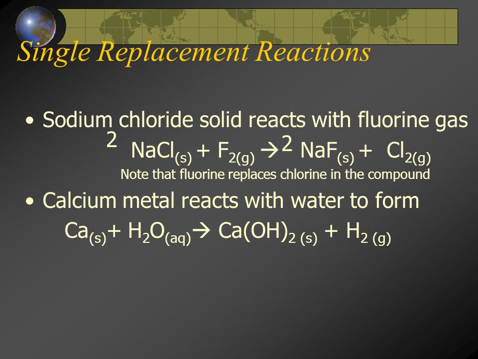 Single Replacement Reactions Predict the products for the following single replacement reactions by writing the correct chemical formula on the right side of the arrow: USE THE CRISS-CROSS METHOD.