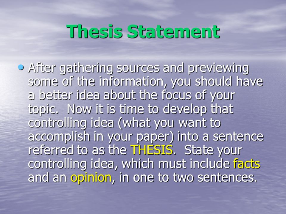 What Is The Thesis Of A Research Essay