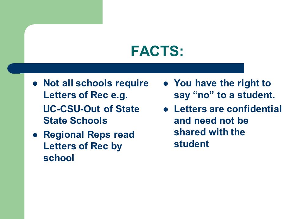 letters of recommendation the truth behind the myth ppt download do csu need letter recommendation