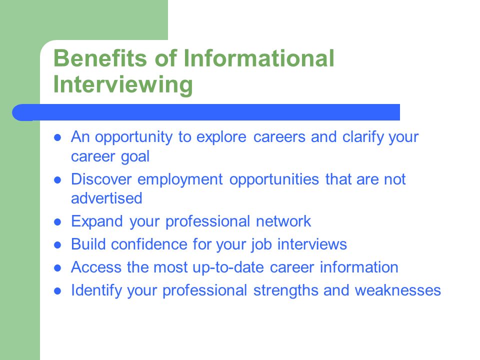 how to conduct an informational interview