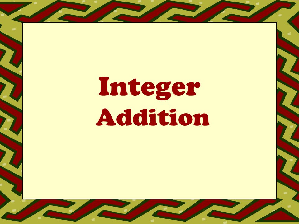 Integer Addition