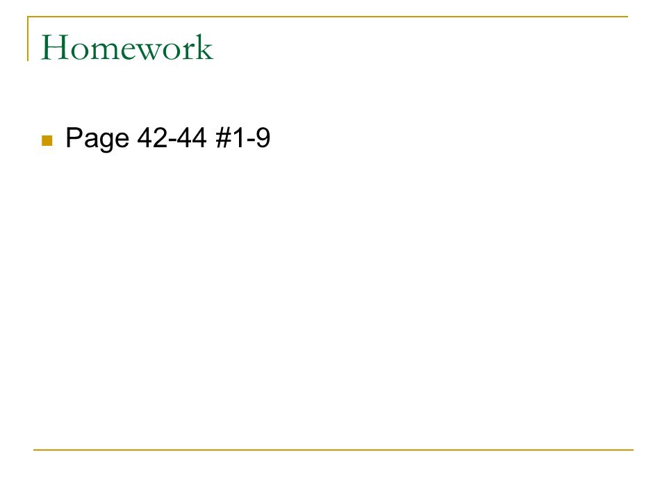Homework Page #1-9