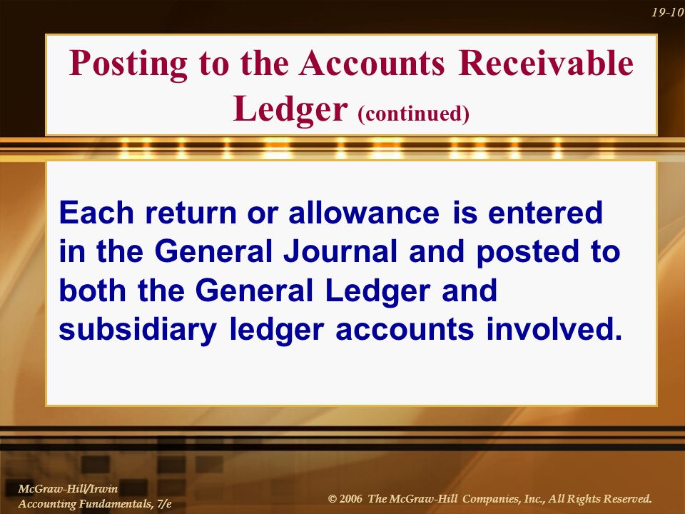 accounts receivable ledgers