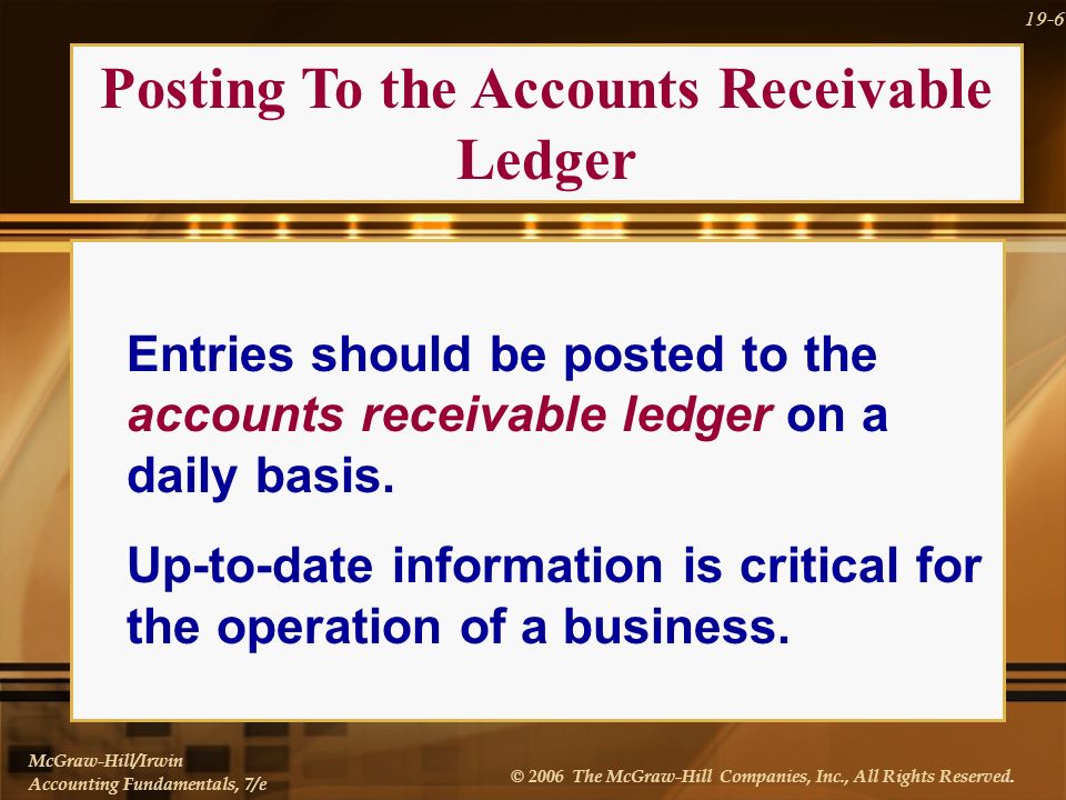 accounts receivable ledgers