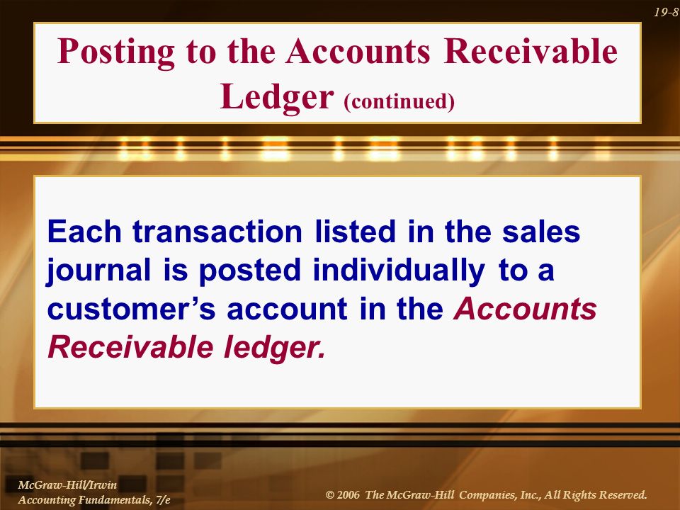 accounts receivable ledgers