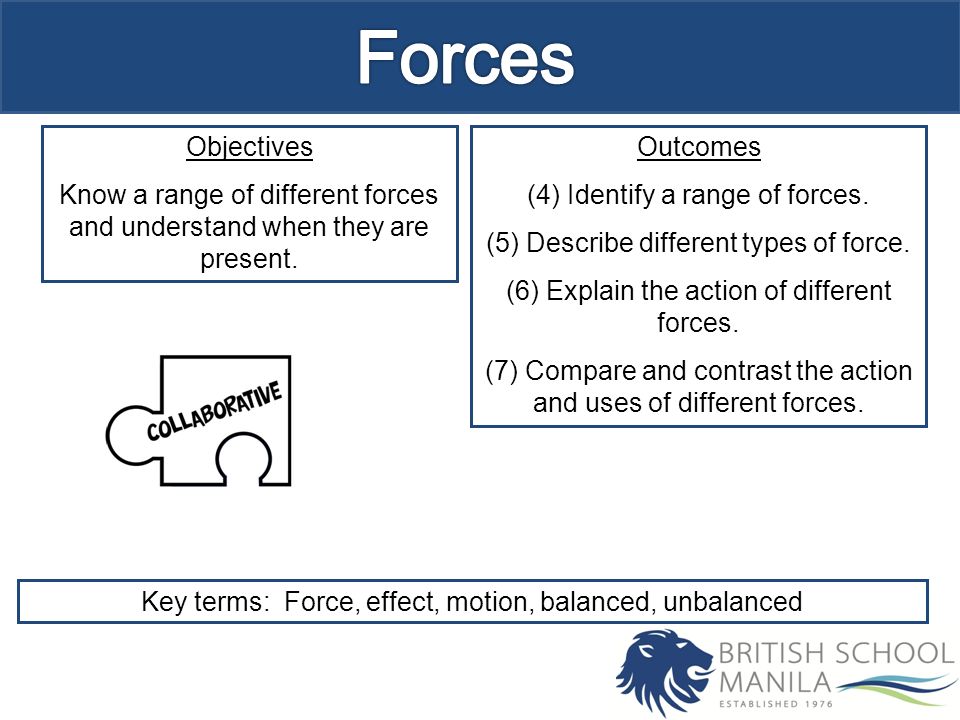 Objectives Know a range of different forces and understand when they are present.