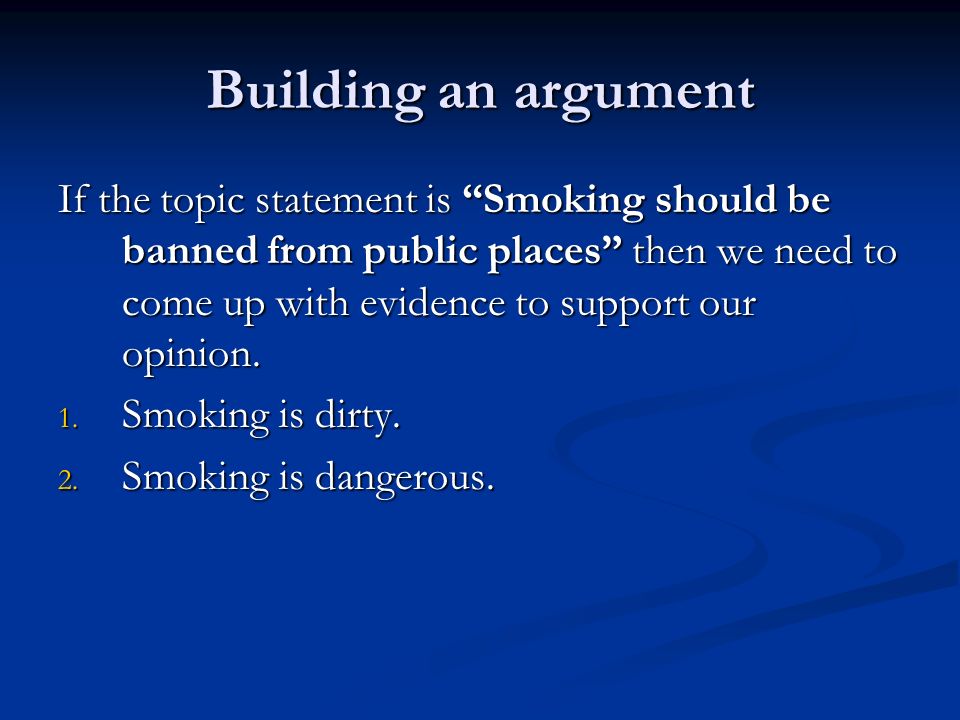 Persuasive essay smoking ban in public places