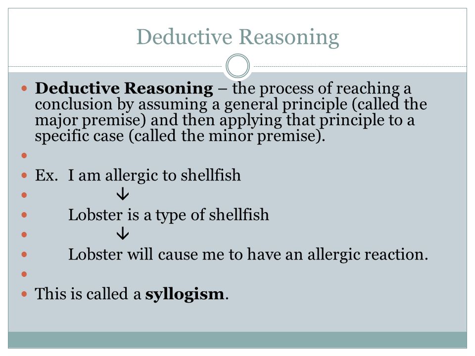 Inductive Essay Examples