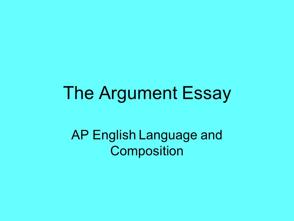 Argumentative essay topics ap language