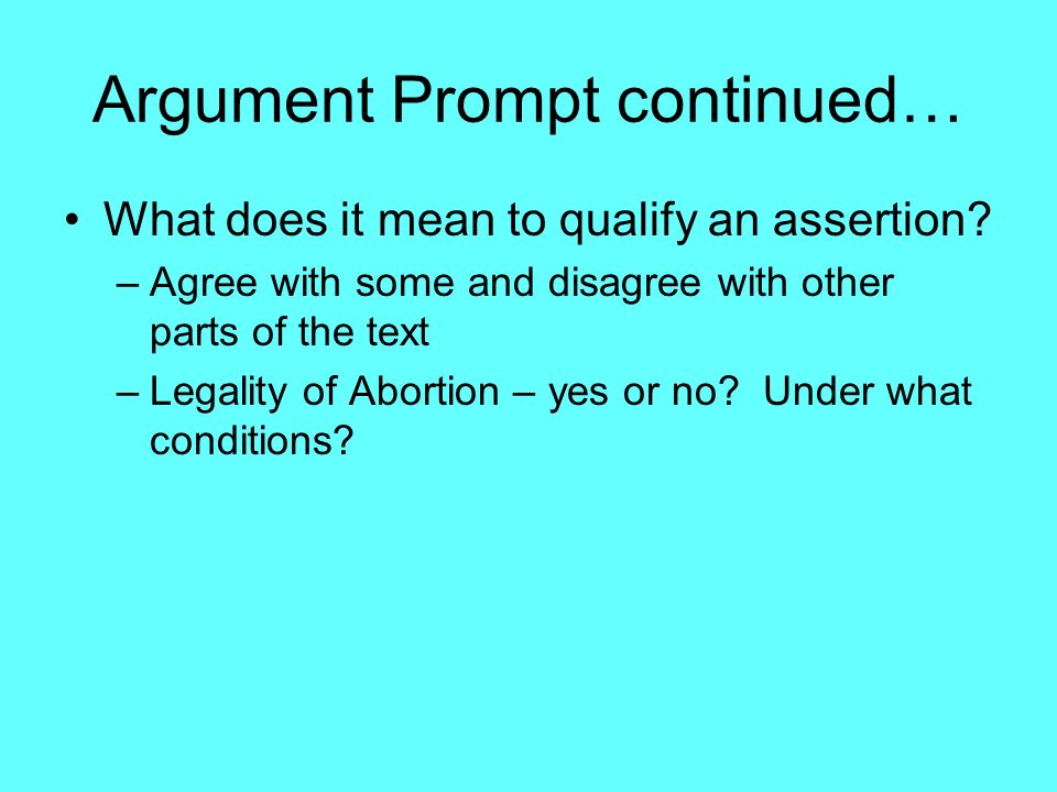 Essay Argument