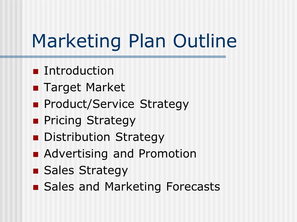 marketing strategy outline