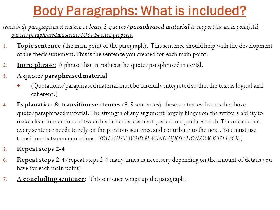 paraphrased paragraph