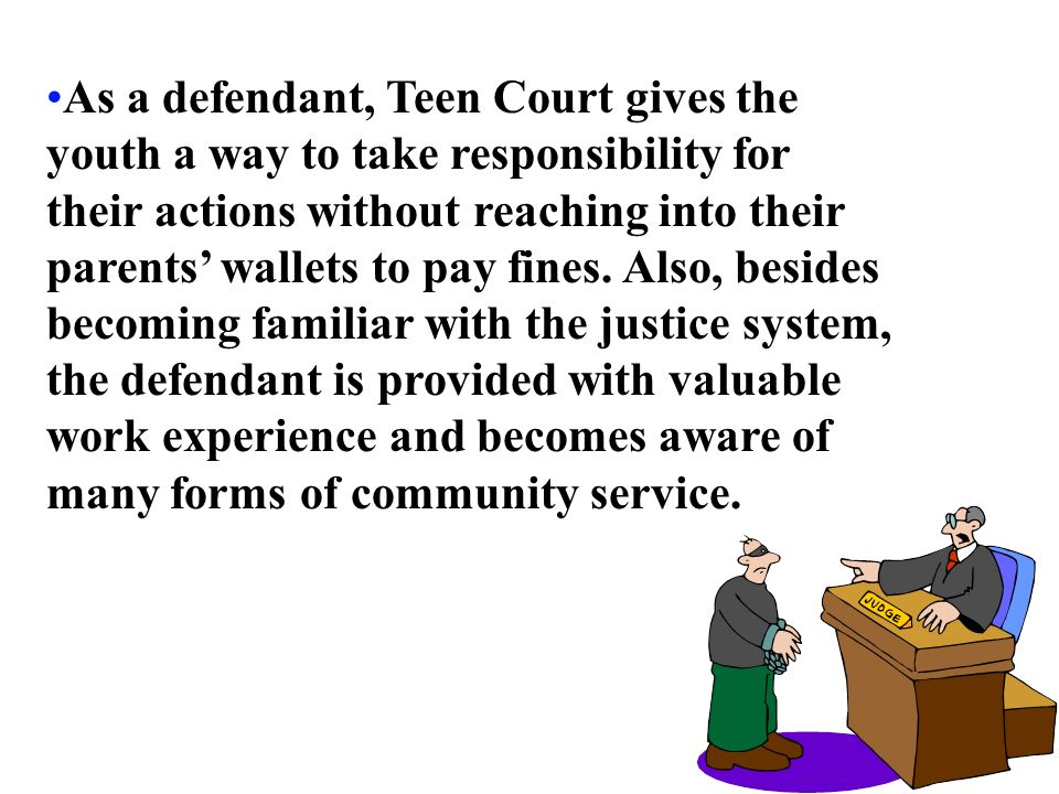 Choice of teen court