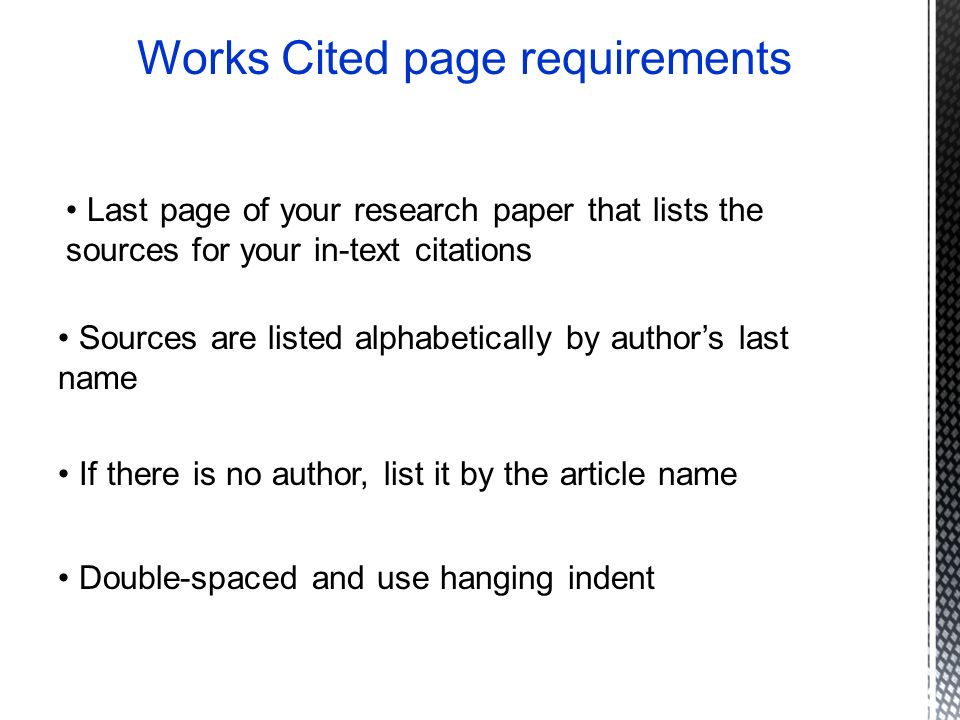 Inproper citation for research paper