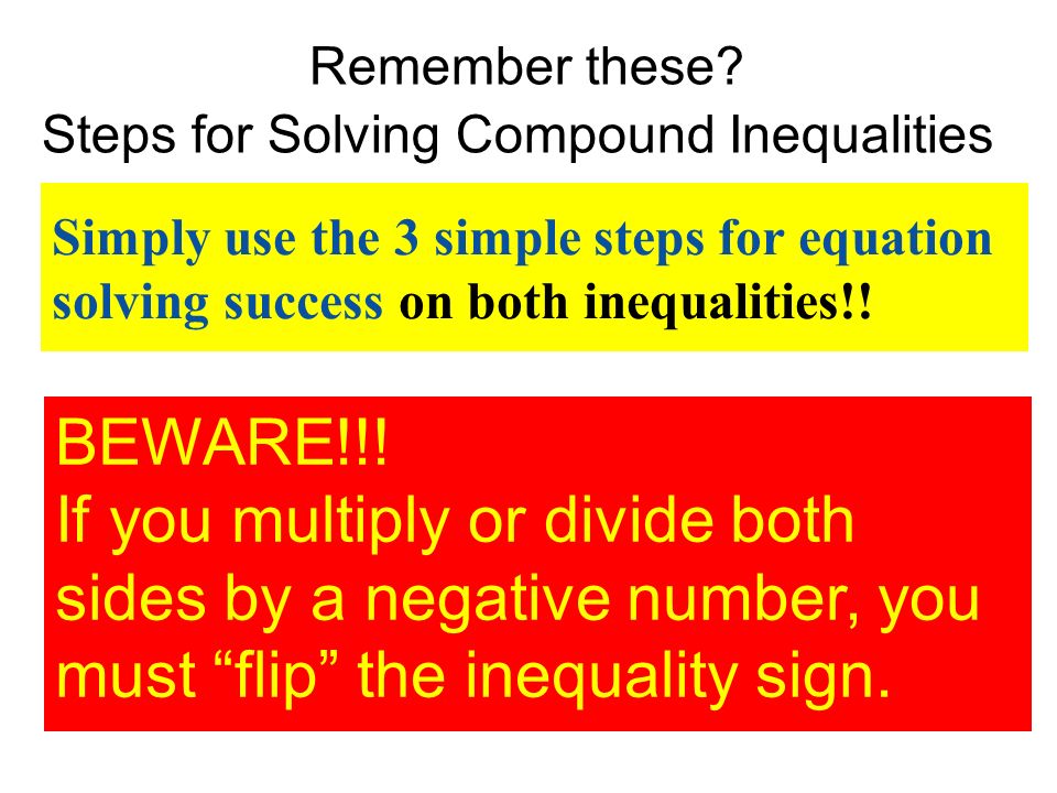 Notice!. When Graphing an and inequality, we end up with a Line Segment Notice!.