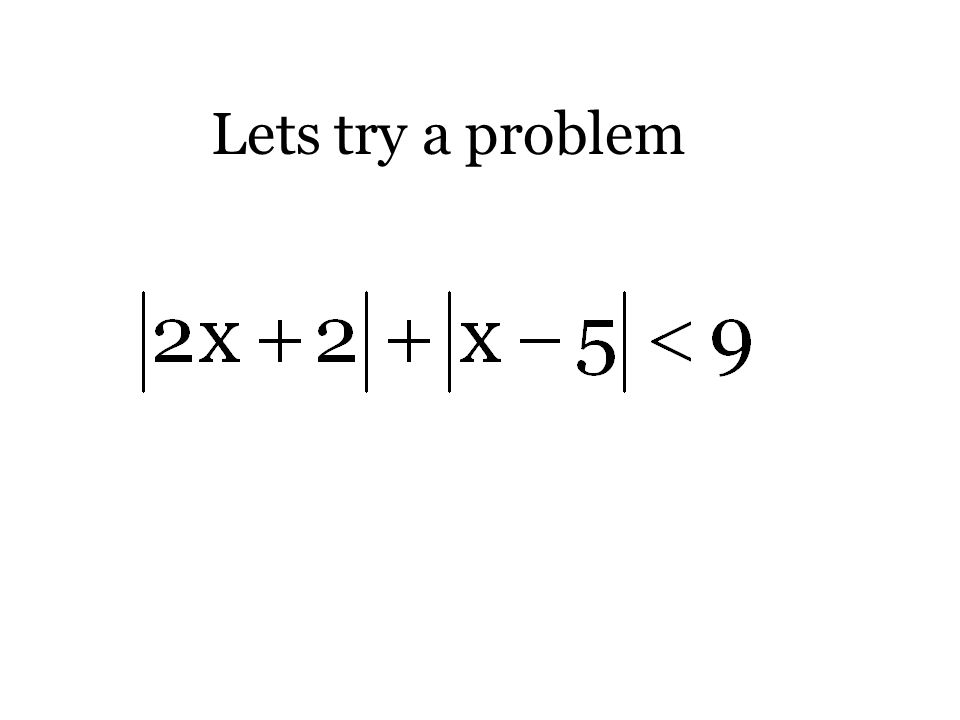Lets try a problem