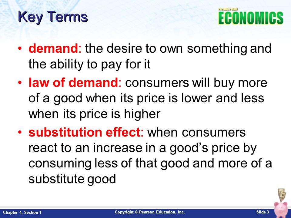 Chapter 4 Demand Section 1 Copyright Pearson Education Inc 3 Copyright